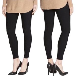 Spanx Micro Rib Knit Control Top Skimmer Leggings in Black Pants Women's Size XL